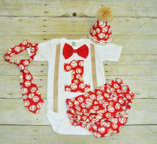 red baseball cake smash outfit, Baseball cake smash,  boys birthday outfit, baseball tie, boys first birthday outfit, Baseball Party, hat