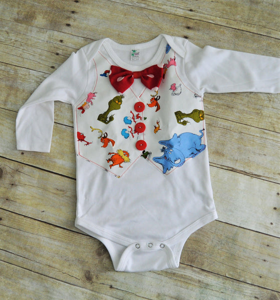 Boy Dr Seuss vest, dr seuss bodysuit, Cat in the Hat birthday outfit, 1st 2nd 3rd birthday, Boys cake smash outfit