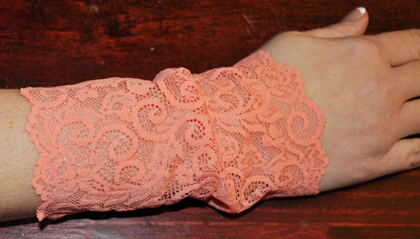 Stretchy Lace Wrist Cuff/bracelet Fashion accessory. Women Teens Tattoo Cover Up Cuff Pick your color choice
