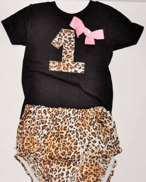 baby girl/toddler cake smash outfit, birthday outfit, leopard birthday outfit, cheetah cake smash, leopard cake smash