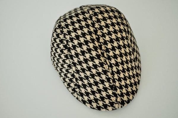 Rylo brown and cream hounds-tooth or Grey and black checkered newspaper boy ages 1-6. golf hat. stylish hat childs hat