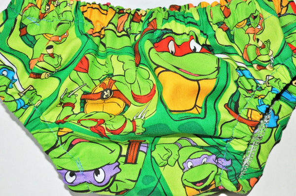 Baby/Toddler Teenage Mutant Ninja Turtles cake smash diaper cover or shorts and shirt tie with matching suspender, cake smash