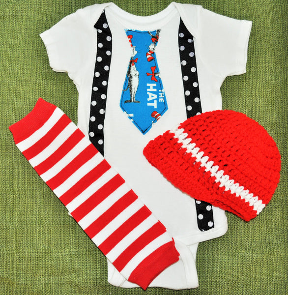 Dr. Seuss cake smash outfit, Dr Seuss Birthday outfit, Dr Suess Newspaper boy hat, Dr Seuss Shirt, Dr Seuss Leg Warmers, Dr Seuss Shirt