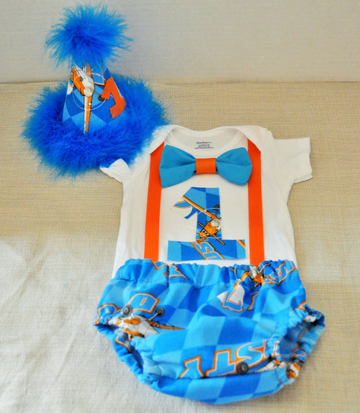 Boy Planes Dusty cake smash outfit with party hat, Disney Planes cake smash birthday, 1st 2nd 3rd  birthday,Disney  Planes shirt