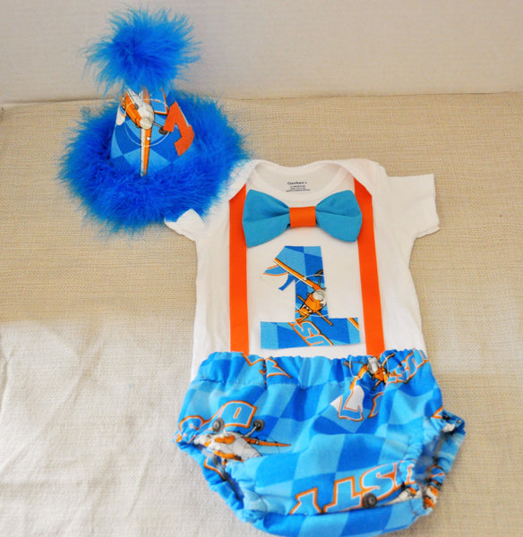 Boy Planes Dusty cake smash outfit with party hat, Disney Planes cake smash birthday, 1st 2nd 3rd  birthday,Disney  Planes shirt