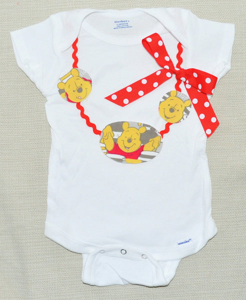 Girl Winnie the Pooh shirt, Pooh Bear birthday bodysuit, Winnie the Pooh necklace, 1st 2nd 3rd 4th 5th 6th, Winnie the Pooh outfit,