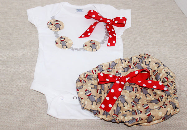Baby Girl/Toddler Sock Monkey cake smash outfit with party hat, Sock monkey outfit, Girls cake smash outfit, Sock Monkey banner