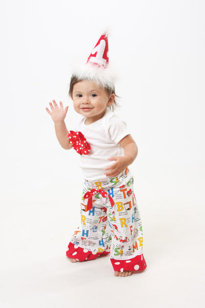 Dr Seuss cake smash outfit with party hat, Dr Seuss Outfit, 1st 2nd 3rd birthday, girls cake smash outfit, Party outfit, dr seuss smash cake