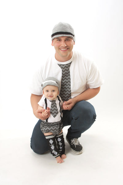 Chevron Daddy and Me outfit. Chevron Cake Smash. Boy Birthday Outfit, Birthday outfit, father and son matching ties