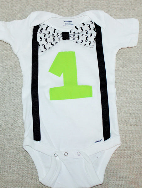 Boy Mustache cake smash outfit with party hat, First Birthday Outfit, 1st 2nd 3rd  birthday, First Birthday Cake Smash, boys Mustache outfit