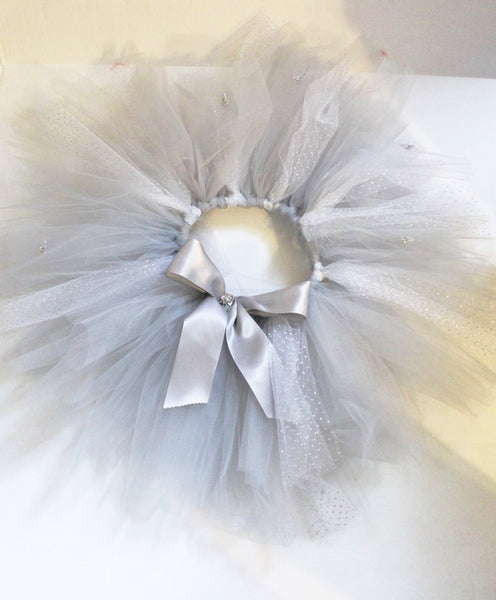 flower Girl tutu Outfit. personalized flower girl set,  Ribbon Flowers