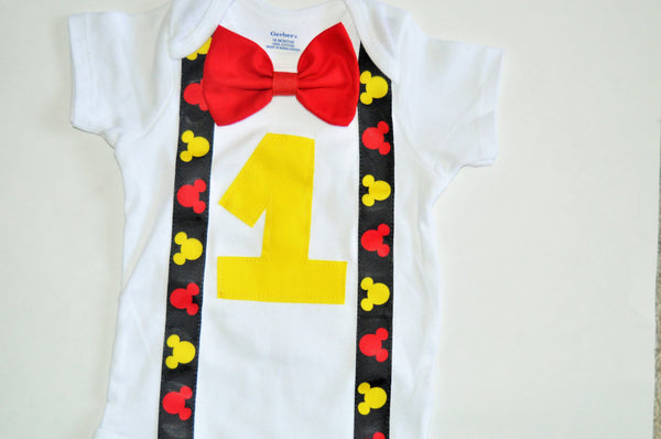 Mickey Mouse Birthday bodysuit, Mickey mouse birthday shirt, Mickey cake smash, Mickey Mouse Birthday outfit first, 1st, 2nd, 3rd, 4th, 5th