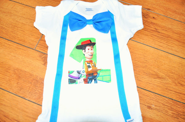 toy story boys Birthday bodysuit, toy story birthday shirt, 1st 2nd 3rd 4th 5th 6th birthday, woody cake smash shirt, buzz lightyear shirt