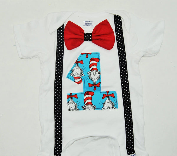 Dr Seuss shirt, Dr Seuss birthday bodysuit,Dr Seuss shirt, 1st 2nd 3rd 4th 5th 6th Birthday, cake smash, Cat in the hat birthday shirt