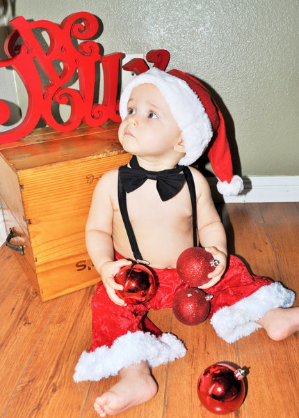 Baby Boy Christmas outfit Santa Birthday Outfit Santa cake smash Santa pants Santa costume father christmas Cake Smash. hat only 0 3 Months