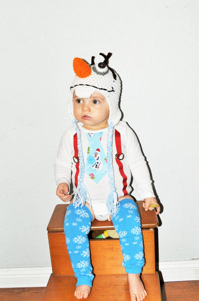 baby/toddler olaf set, olaf hat, snowflake leg warmers, Olaf bodysuit/shirt olaf photo prop, olaf cake smash, olaf outfit