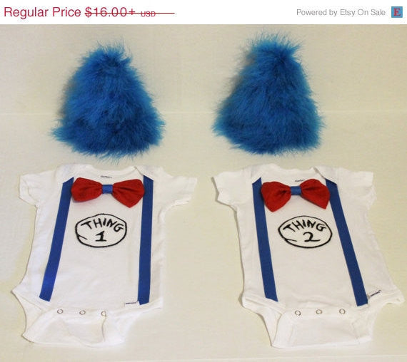 Thing 1 Thing 2 matching shirts with bowties Dr Seuss, Twins cake smash, twins birthday outfit,  twins Dr Seuss cake smash, party hats