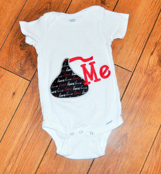 Baby Boy/Toddler Valentines shirt, valentines bodysuit, hershey kiss valentines shirt, hershey kiss valentines bodysuit Baby Bodysuit,romper