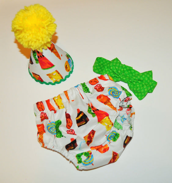 Boy Very hungry caterpillar cake smash outfit with party hat, hungry caterpillar cake smash boys birthday, boys  birthday outfit