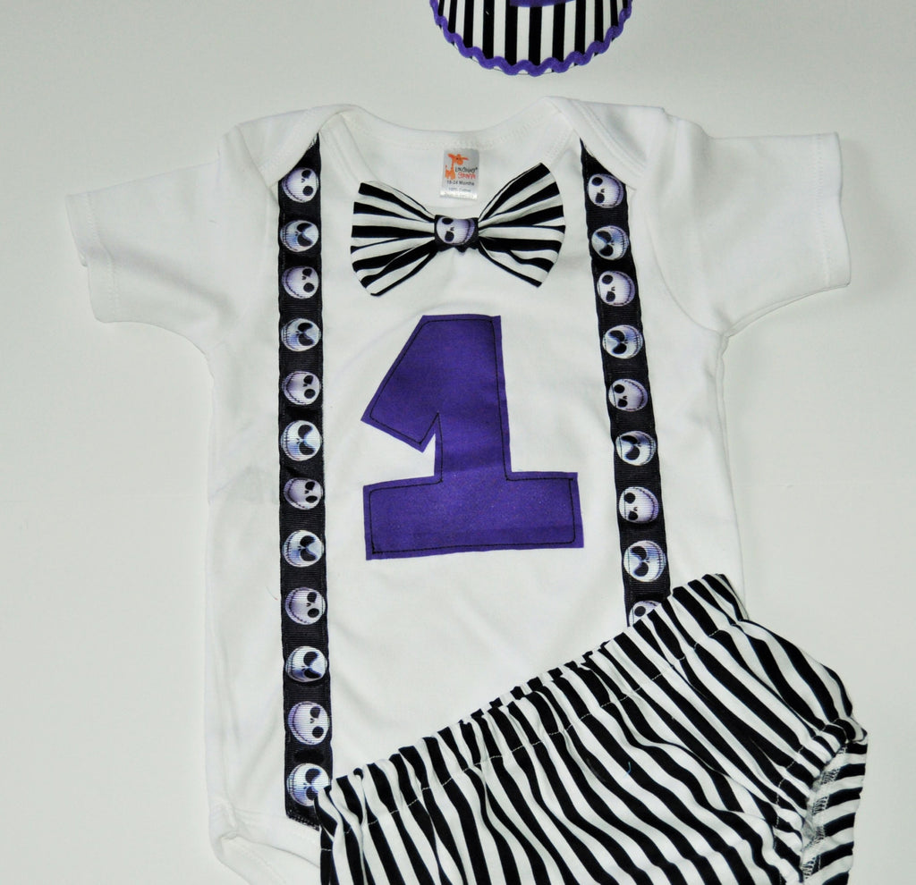 nightmare before christmas cake smash outfit, Boy Birthday Outfit