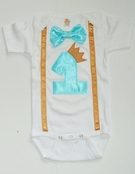 Prince birthday bodysuit, Little Prince Birthday shirt, 1st 2nd 3rd  birthday, Boys cake smash outfit, blue and gold prince birthday shirt