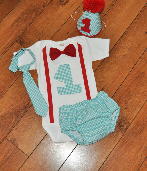 Baby Boy/Toddler Cake smash outfit, Boy Birthday Outfit blue gingham, picnic birthday, boy cake smash 1st 2nd 3rd  birthday