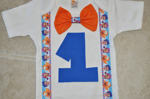 boy bubble guppies birthday shirt, bubble guppies birthday bodysuit, bubble guppies shirt, 1st 2nd 3rd 4th 5th 6th Birthday, cake smash