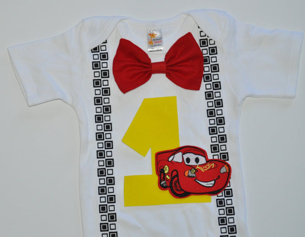 Cars Birthday bodysuit, cars birthday shirt, lightning mcqueen cake smash, boy birthday shirt, cars smash cake, first birthday shirt