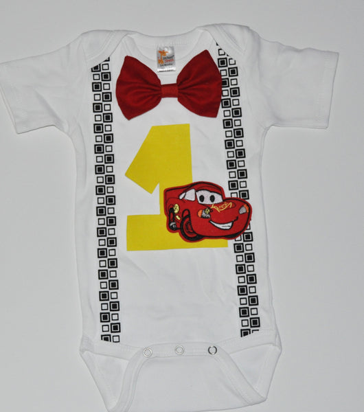 Cars Birthday bodysuit, cars birthday shirt, lightning mcqueen cake smash, boy birthday shirt, cars smash cake, first birthday shirt