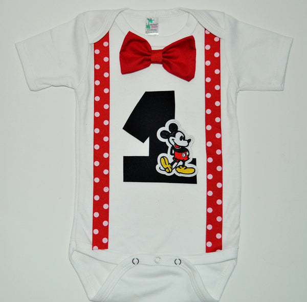 Mickey Birthday bodysuit, mickey birthday shirt, mickey cake smash,mickey Birthday outfit, boy birthday shirt,mickey smash cake.