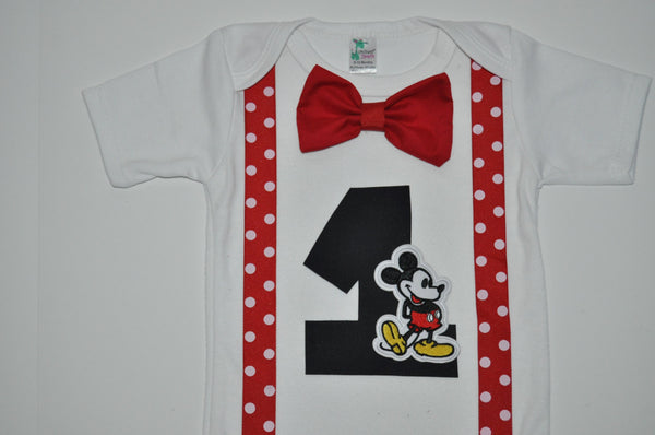 Mickey Birthday bodysuit, mickey birthday shirt, mickey cake smash,mickey Birthday outfit, boy birthday shirt,mickey smash cake.