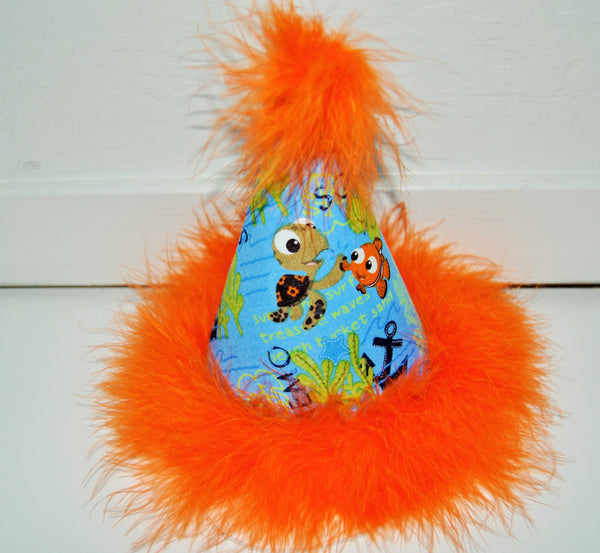 Nemo cake smash outfit with party hat, Squirt cake smash, boys birthday, nemo birthday outfit, boys nemo birthday set, finding nemo