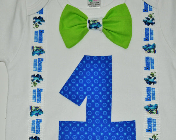 monsters Inc shirt, Monsters Inc birthday bodysuit, Monsters University shirt, 1st 2nd 3rd 4th 5th 6th Birthday, cake smash, monsters inc