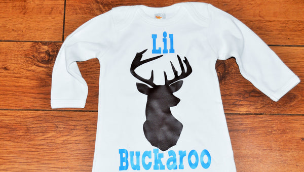 boy buck gown, Lil buckaroo gown, country bring home baby outfit, boy gown, baby shower gift, bringing home baby oufit, country baby set