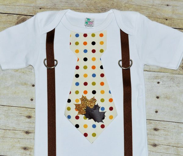 Thanksgiving bodysuit with tie and suspenders, Harvest baby bodysuit, Thanksgiving baby shirt, toddler thanksgiving,  Holiday outfit