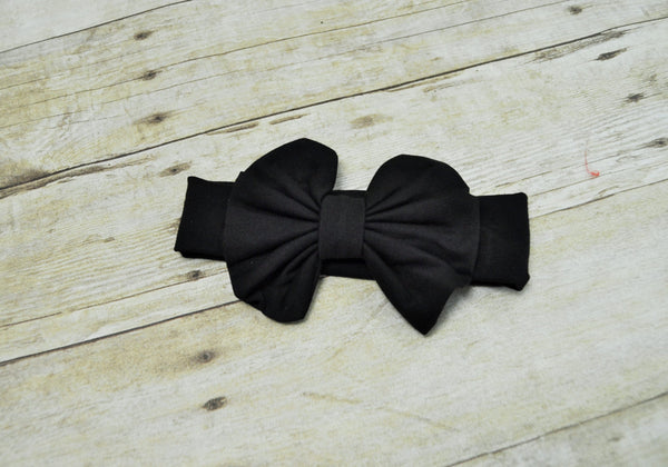 black big bow headband, Baby Head Wrap, Infant big bow headband, Toddler Headband, shabby chic headband, vintage bow headband, bow headband