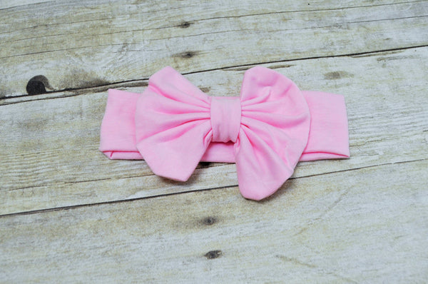 light pink big bow headband,Baby Head Wrap, Infant big bow headband, Toddler Headband, new baby headband, vintage bow headband, bow headband