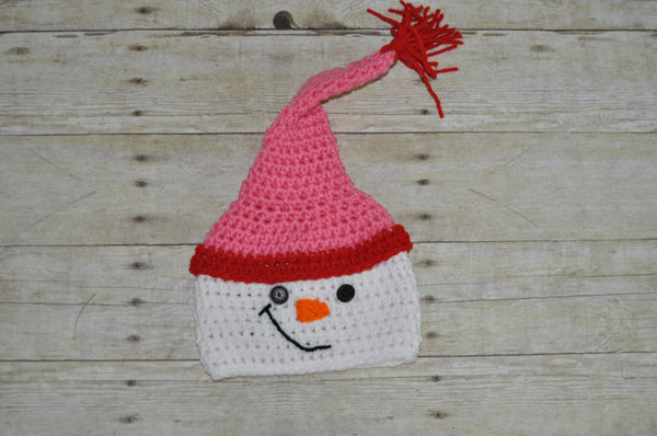 crochet snowman hat, snowman photo prop, newborn photo prop, snowman hat  photo prop, christmas photo prop