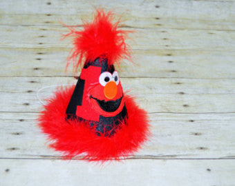 elmo party hat ,elmo birthday hat, elmo cake smash, 1st birthday hat, elmo smash cake, you pick number