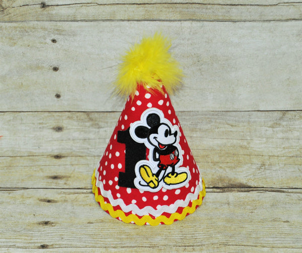 mickey party hat ,mickey mouse hat,mickey cake smash, 1st birthday hat, mickeyr smash cake, you pick number