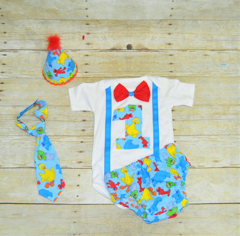 Sesame street 2025 boy birthday outfit